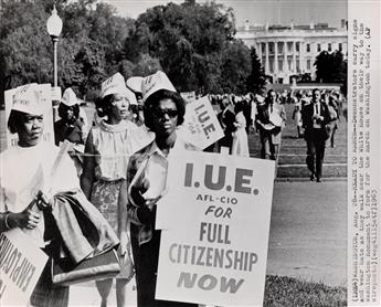 (CIVIL RIGHTS) A large collection of approximately 113 press and wire photographs relating to the Civil Rights movement in America.